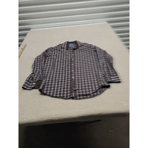English Laundry Button Up Shirt‎ Mens 161/2 34/35 Long Sleeve Brown Plaid